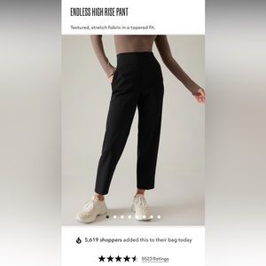 Athleta Endless High Rise Pant Black Size 4 Petite 4P NWT